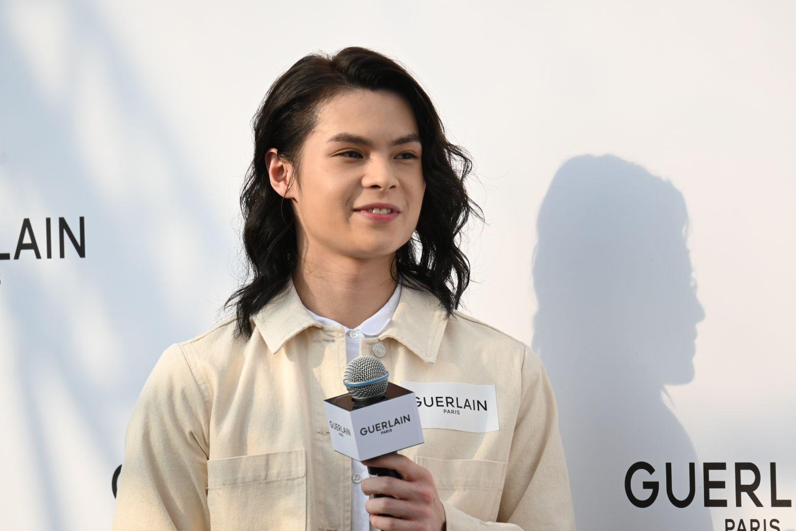 Tiger現身尖沙咀擔任美容護膚品牌揭幕嘉賓。