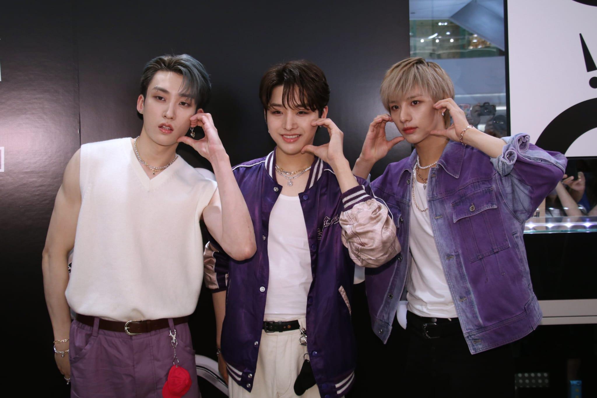 三子擺出心心甫士賣萌,迷暈現場Fans不停尖叫。 (林俊源攝)