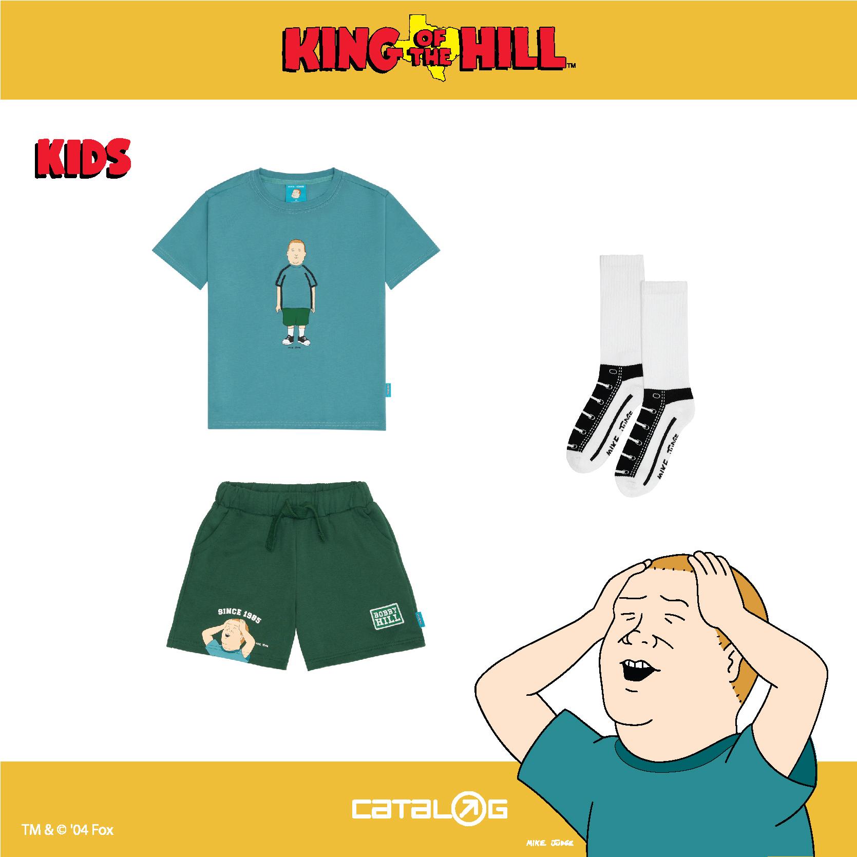 King Of The Hill系列更有一套專屬童裝,偽波鞋造型襪十分鬼馬。