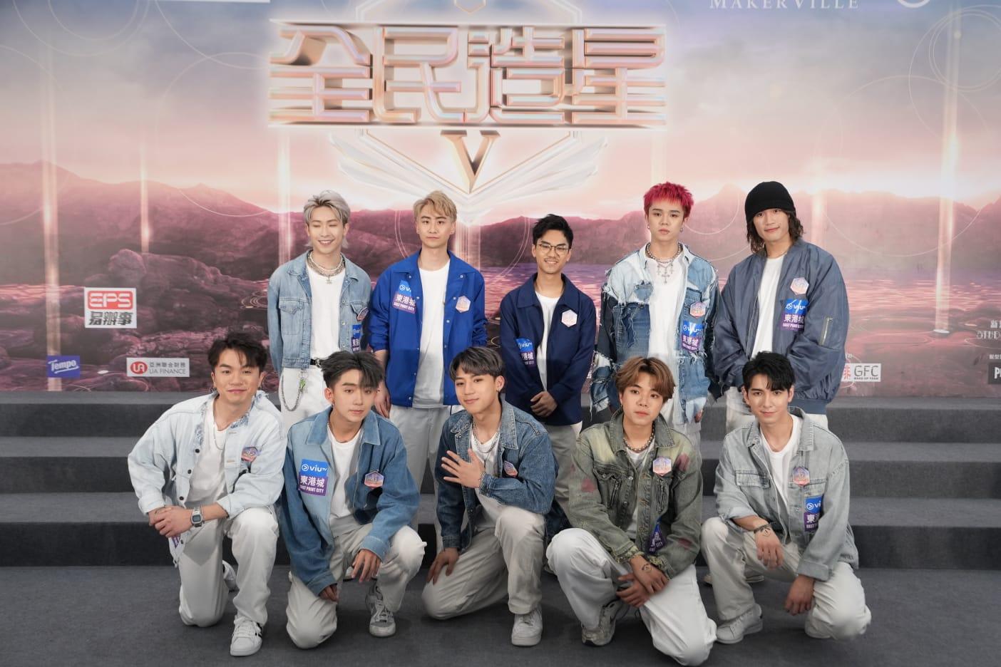 《全民造星V》參賽者今午現身將軍澳東港城。 (陳奕釗攝)