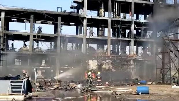 現場變成一片廢墟。