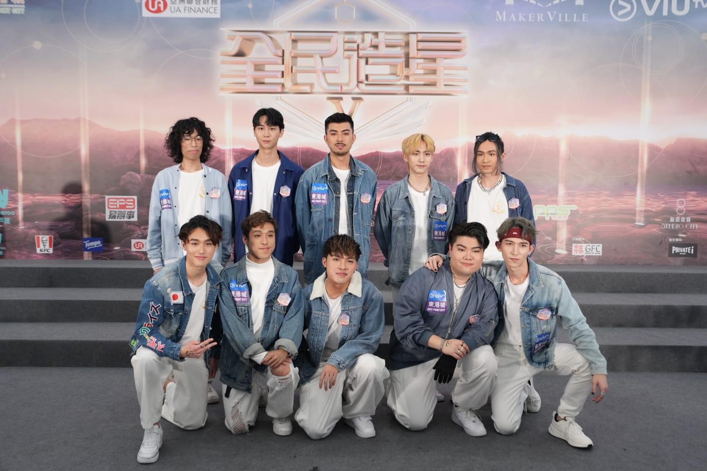 《全民造星V》參賽者今午現身將軍澳東港城。 (陳奕釗攝)