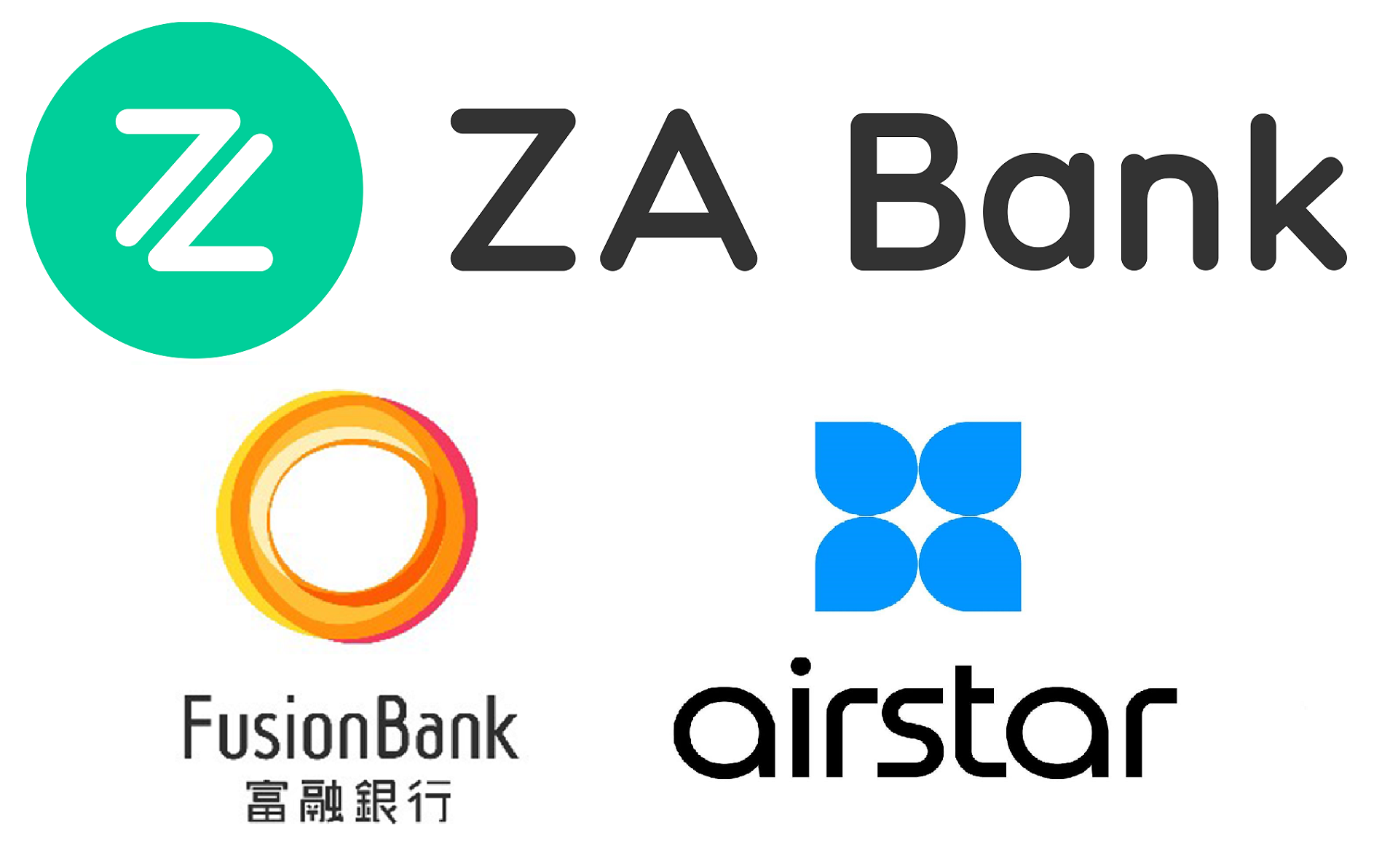 ZA Bank、Fusion Bank及airstar各自發展,惟airstar出現市場收縮情況。