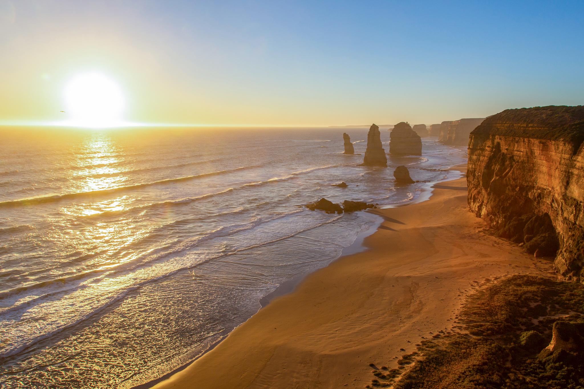 大洋路享受壯麗的日落景觀