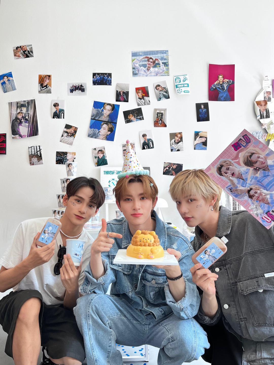 壽星仔LEO(中)與同鄉SING(右)及印尼成員ZAYYAN老友鬼鬼。