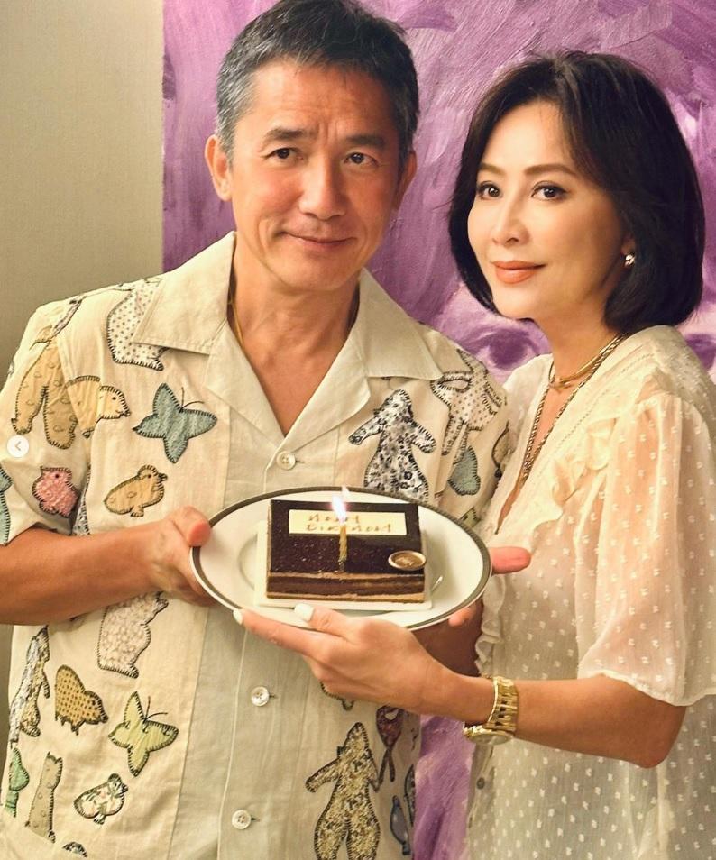 梁朝偉日前61歲生日,與太太劉嘉玲一同慶祝。(資料圖片)