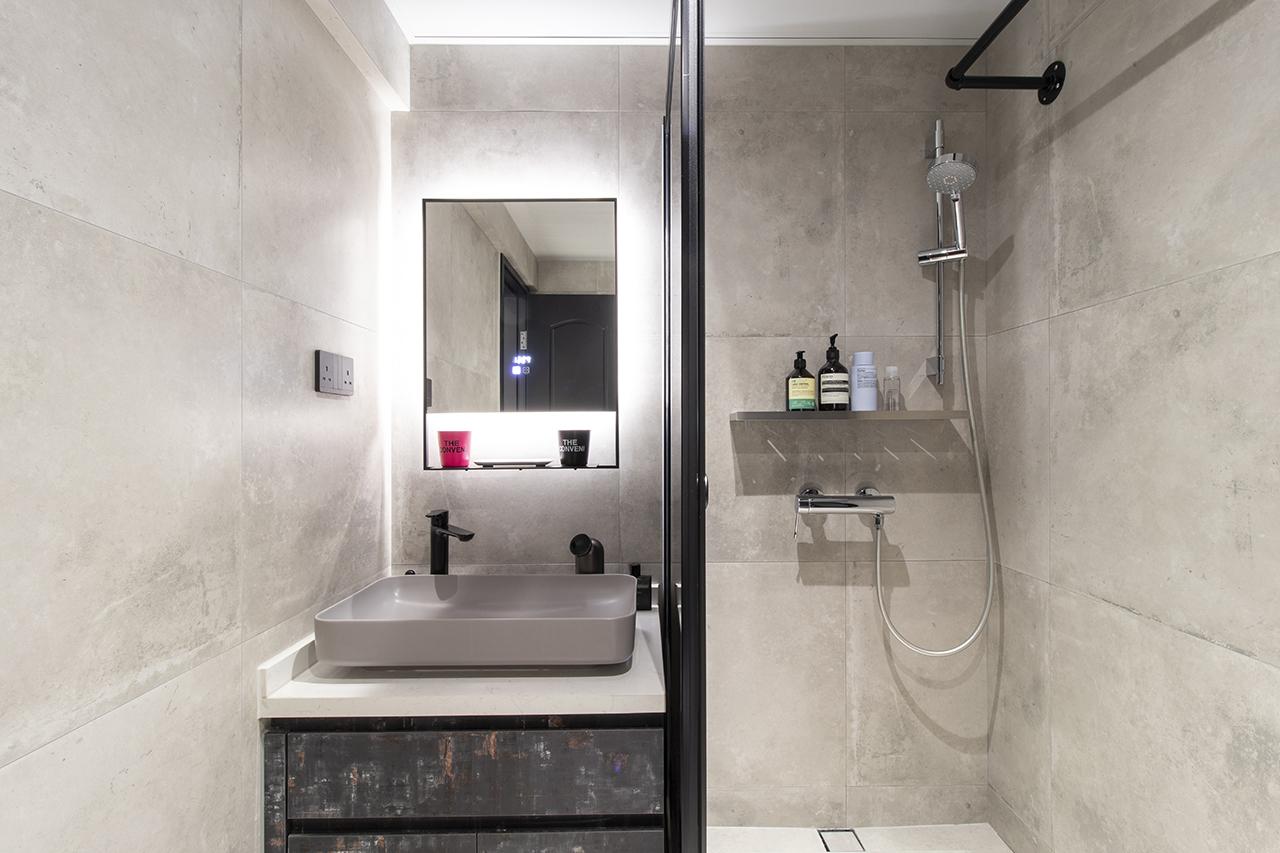 水泥紋磚帶給人一種型格的感覺