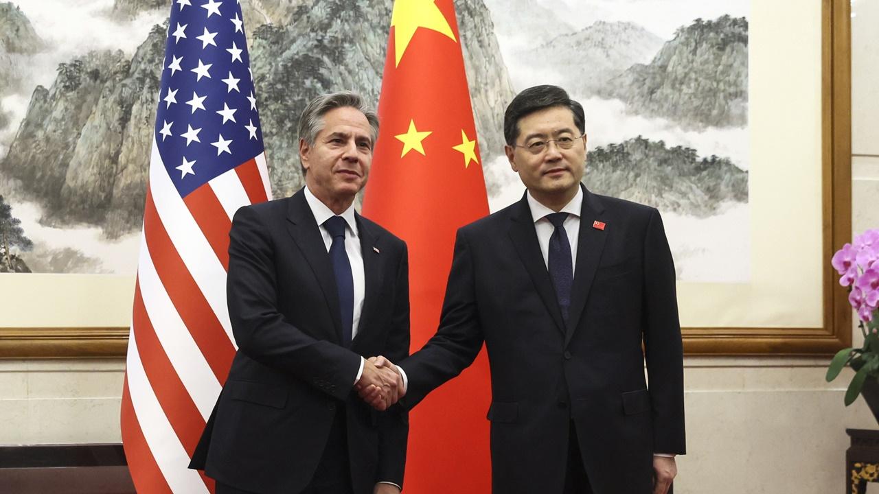 秦剛會見布林肯,冀美方秉持客觀理性對華認知。(AP)