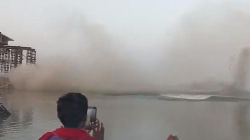 剩下陸地的構建物。(Twitter)