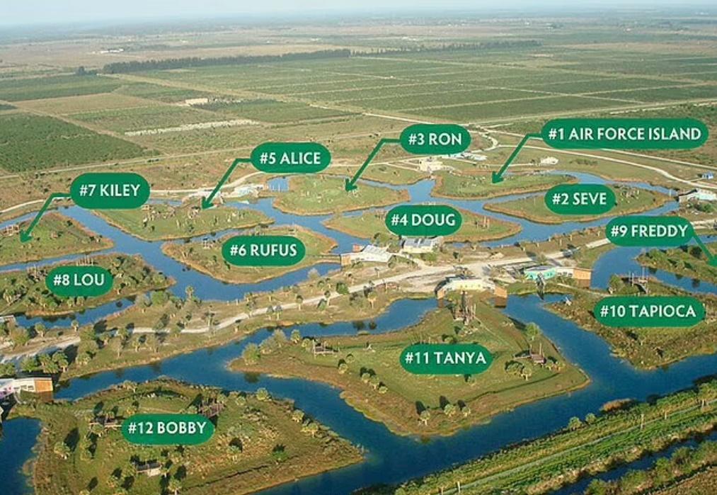 Vanilla在「拯救猩猩」的生活環境得到大大改善,收容所分別有12個小島區,有開放的戶外空間,Vanilla與另外226隻猩猩生活。(Twitter)