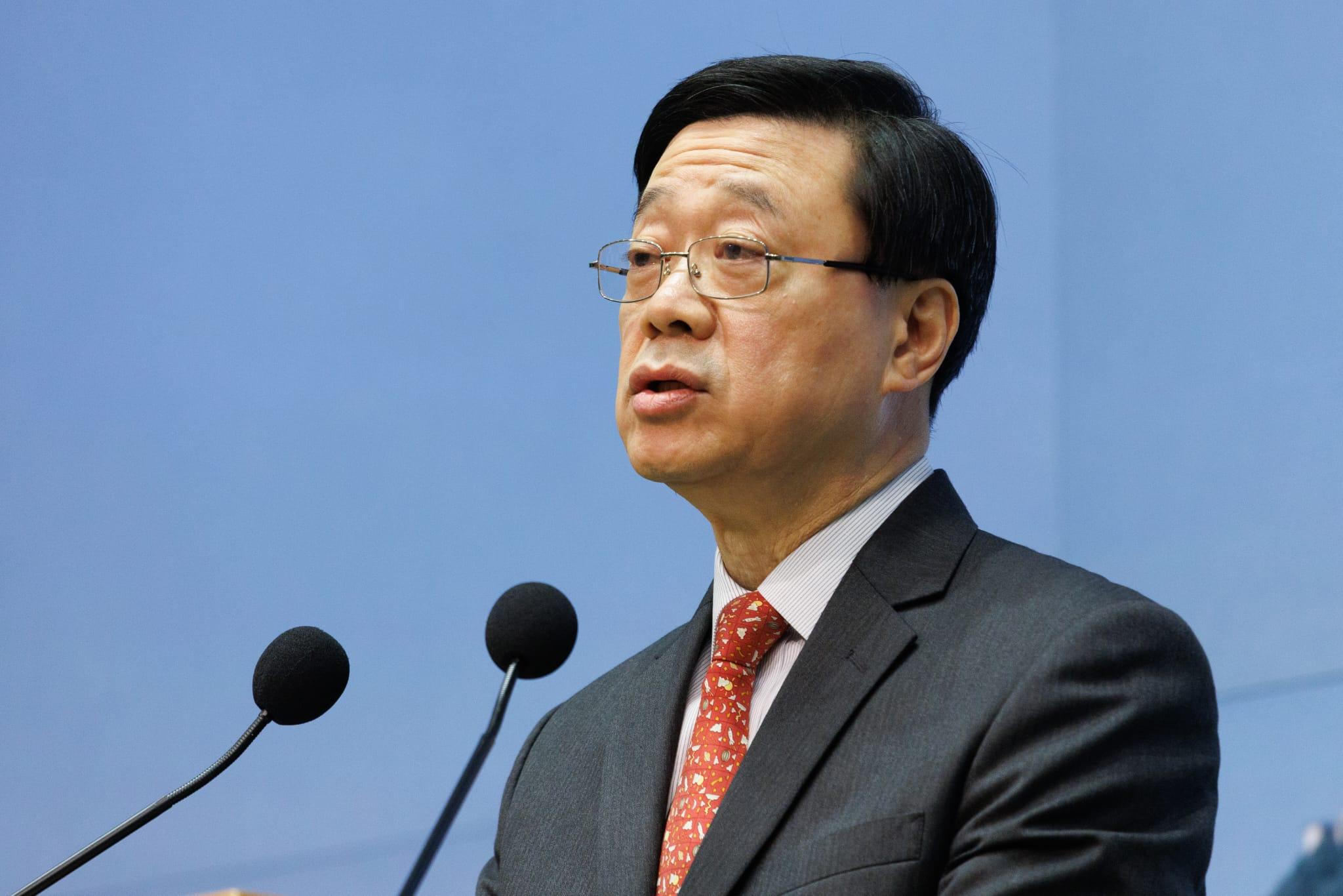 李家超指,若有人騎劫7.1,政府一定追究法律責任。(蘇文傑攝)