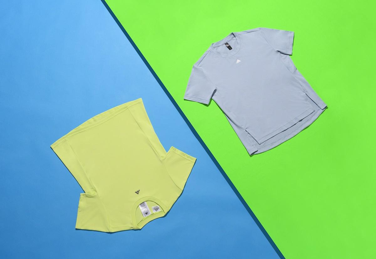 adidas女裝綠色 HIIT Tee、adidas男裝藍色跑步Tee