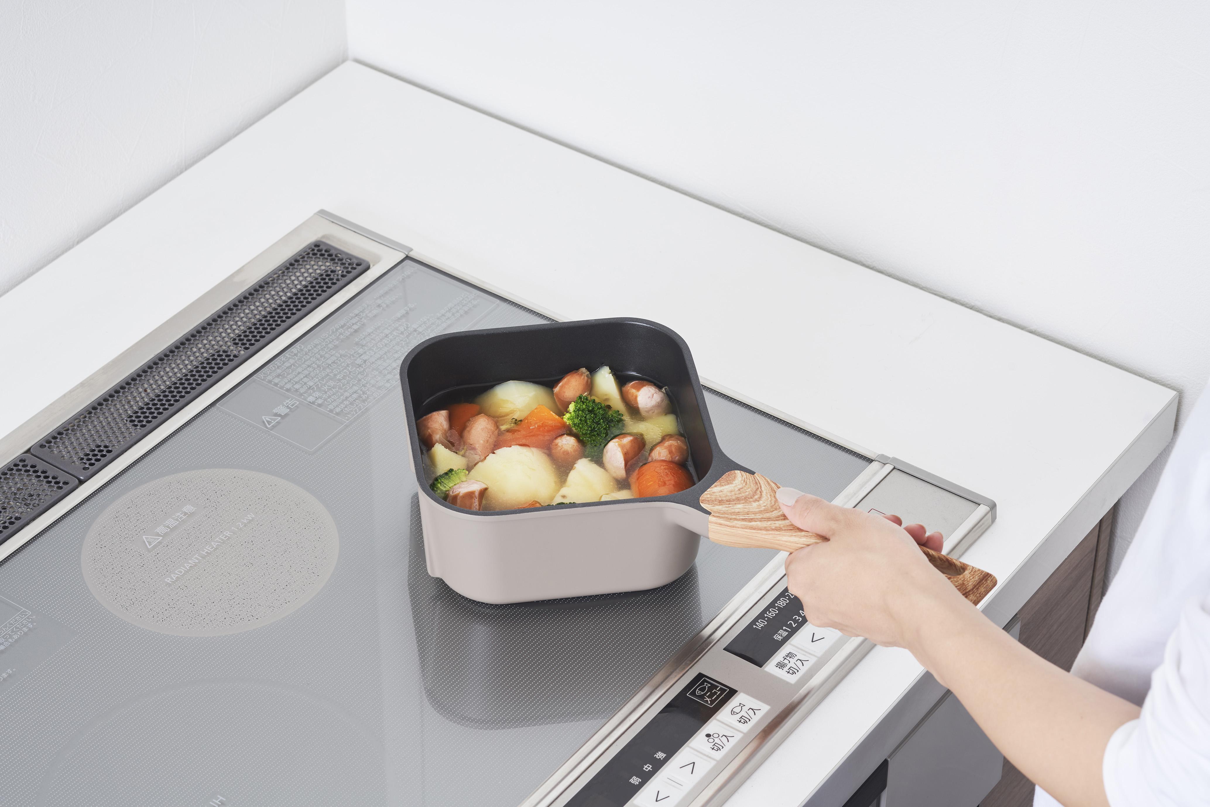 sutto 16厘米四角平底深鍋(連蓋)