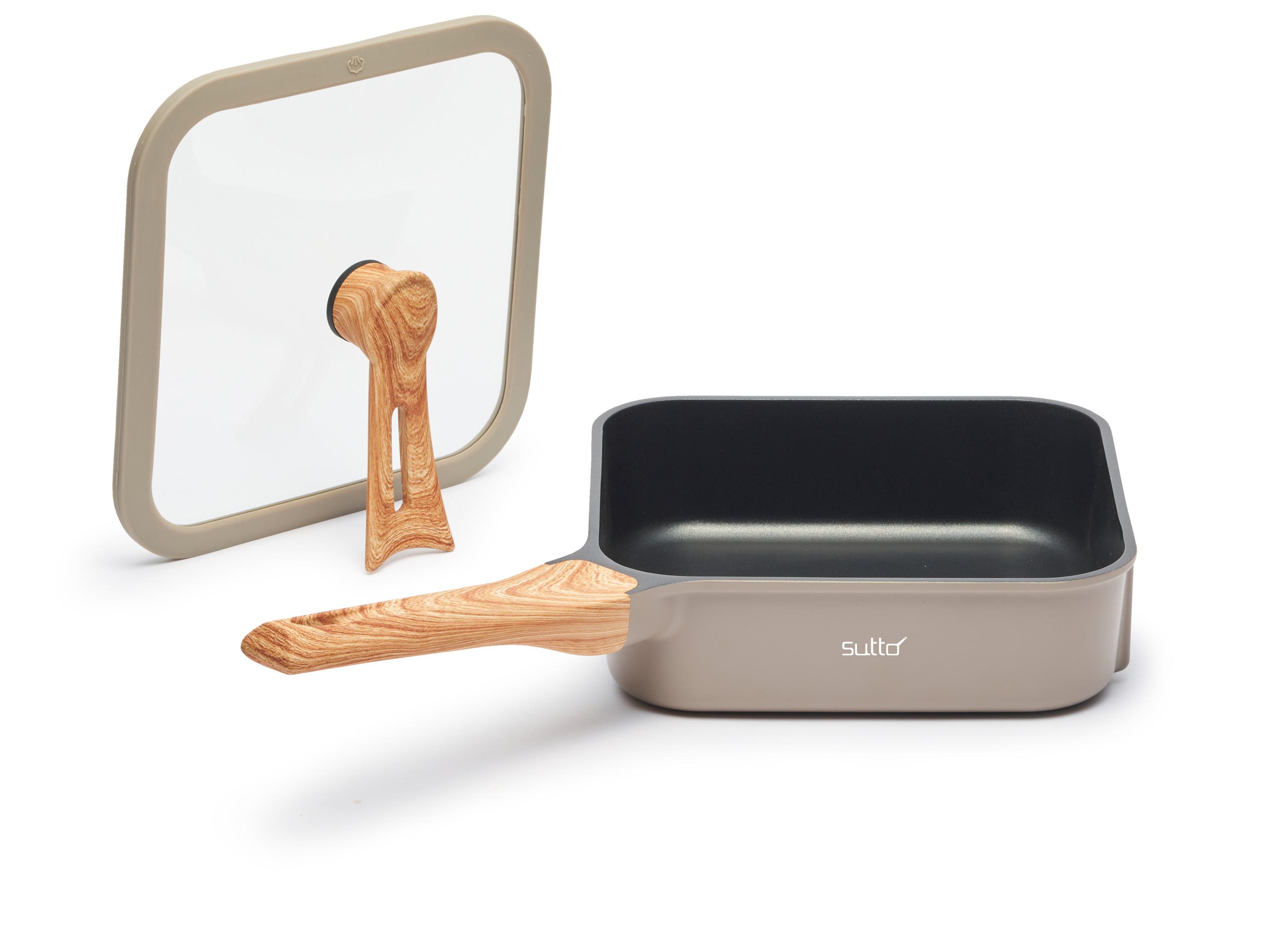 sutto 20厘米四角平底鍋(連蓋)