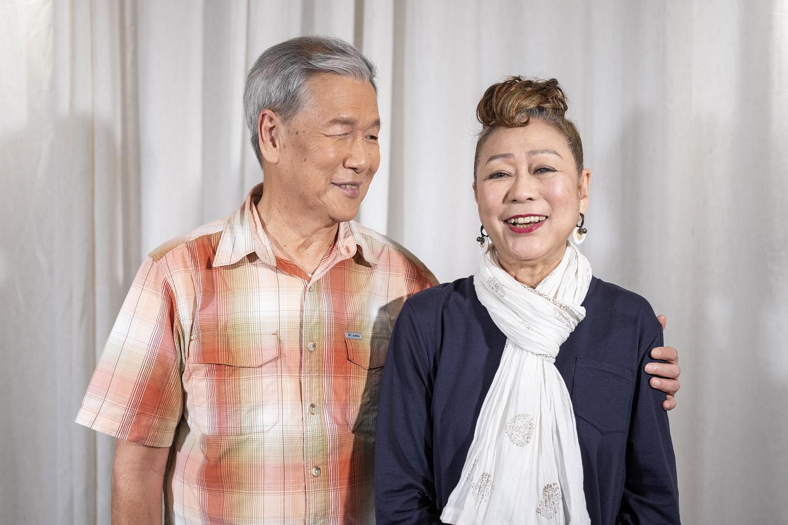 劉江與黃文慧在TVB的《射雕英雄傳》同劇但沒對手戲,想不到40年後在電影《死屍死時四十四》合作。(陳奕釗攝)