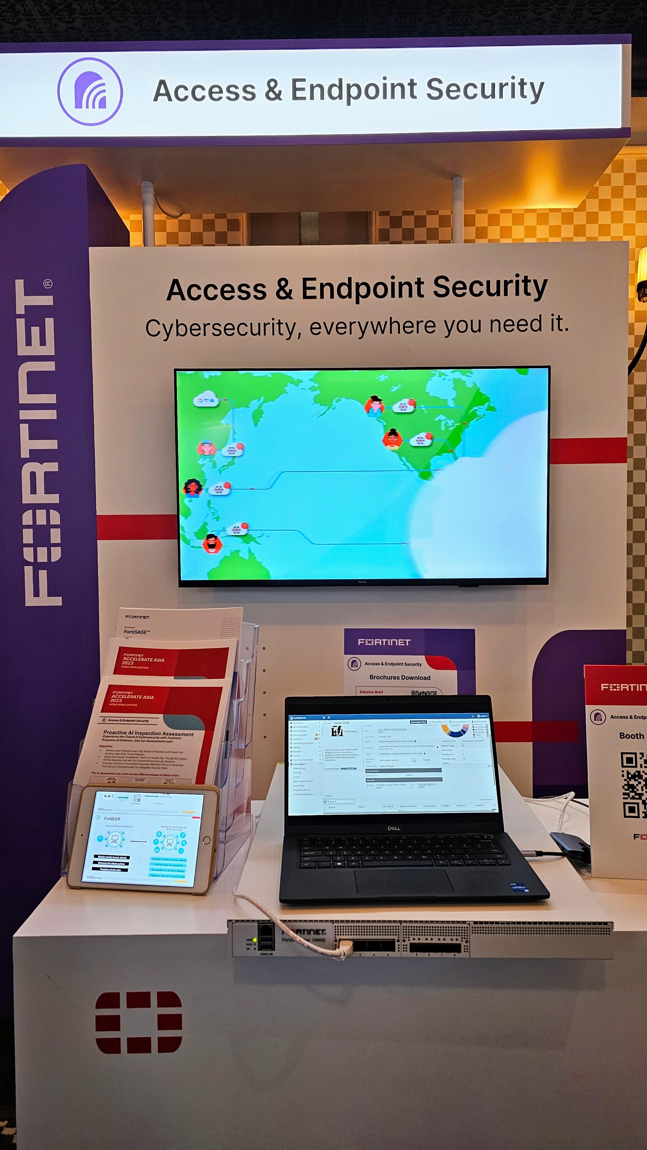 Fortinet重視用戶端與系統接觸點的保安,在建立溝通連線和資訊傳輸過程中,持續偵測安全風險。