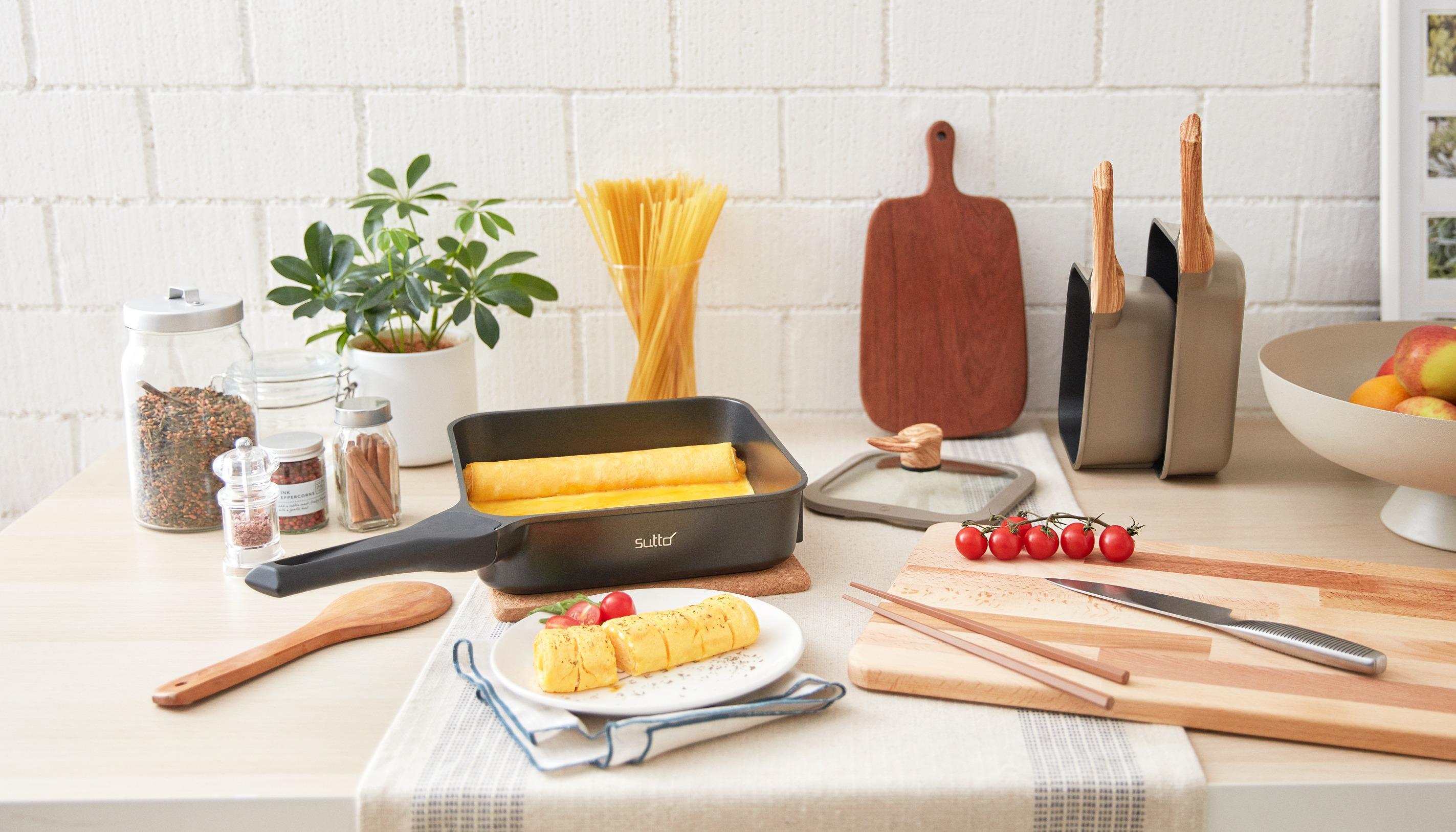 sutto 24厘米四角平底鍋(連蓋)