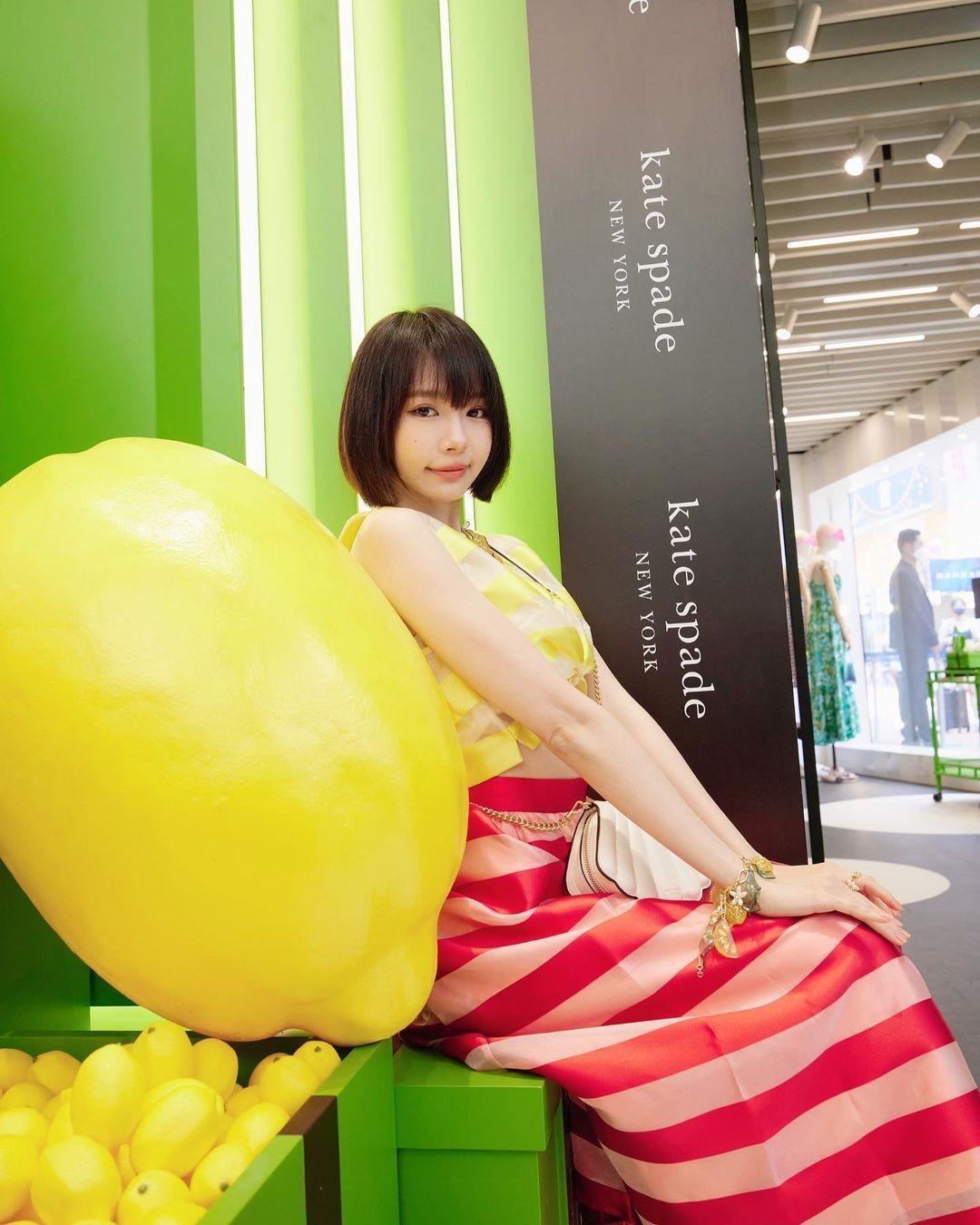 林明禎為kate spade Green Box香港站快閃店擔任揭幕嘉賓。