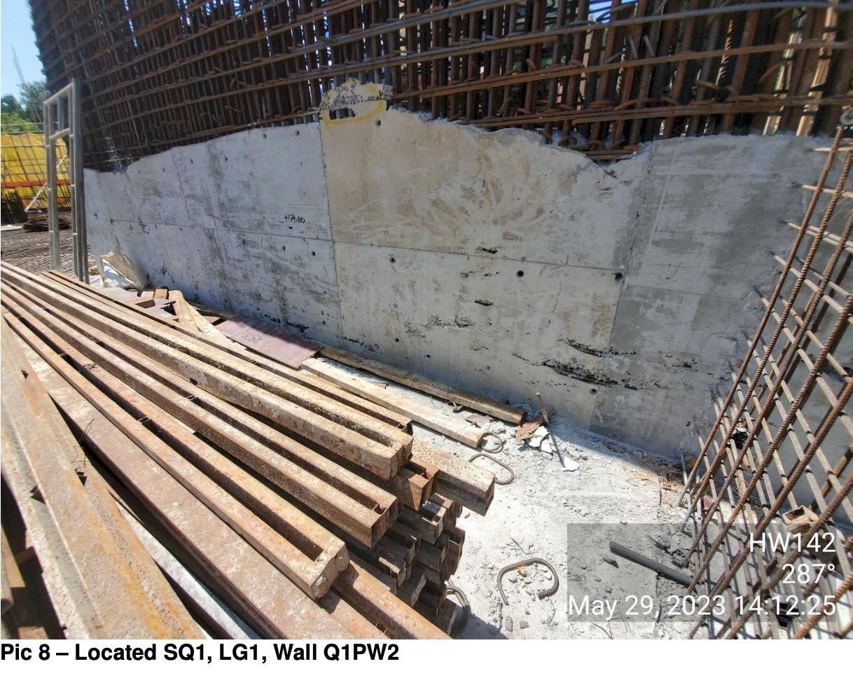 潘焯鴻揭港大校園擴建工程石屎現「蜂窩狀」。(潘焯鴻FB)