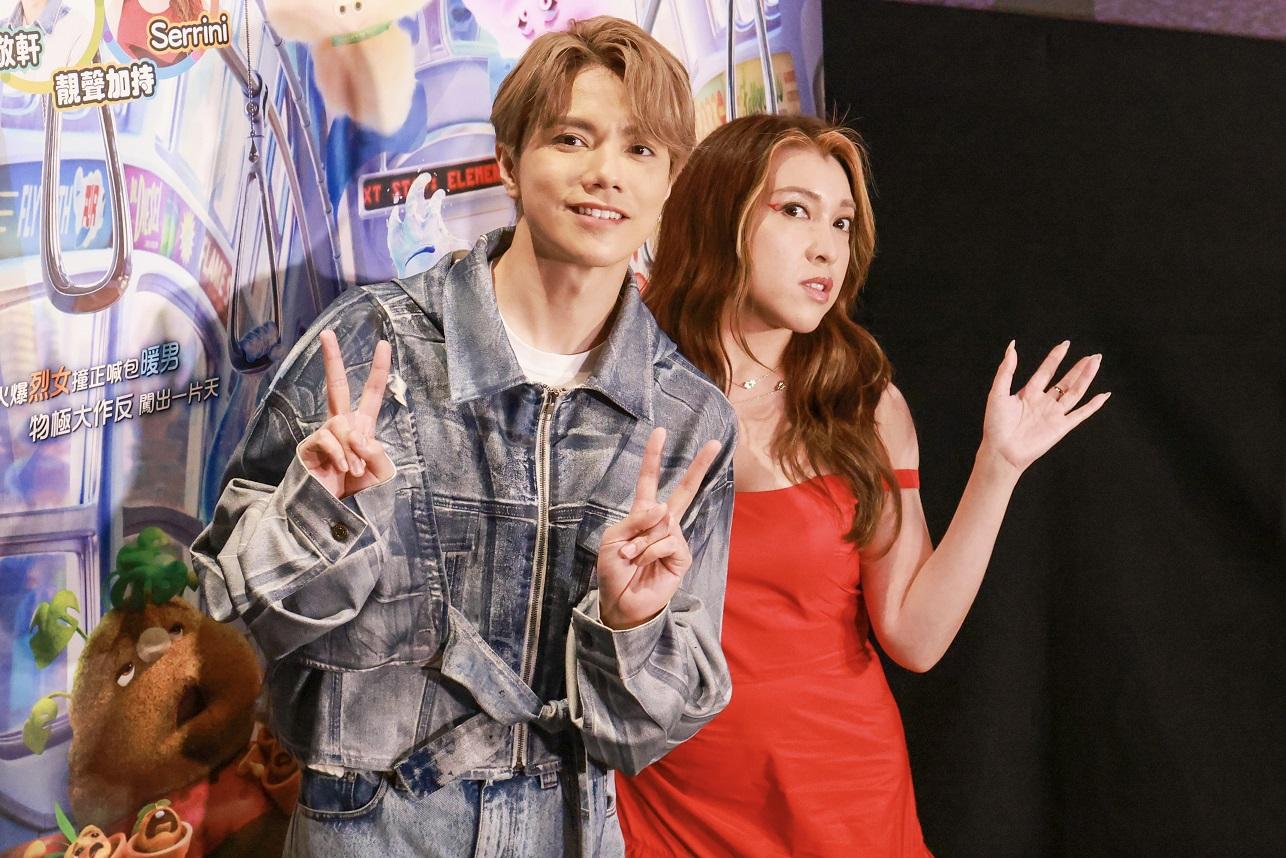 張敬軒與Serrini出席《元素大都會》粉絲見面會。