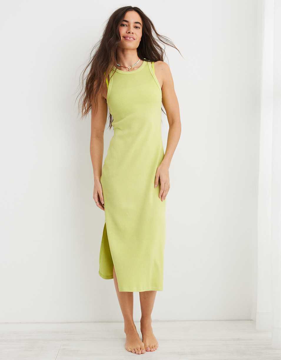 Aerie 高領羅紋中長連身裙 $450