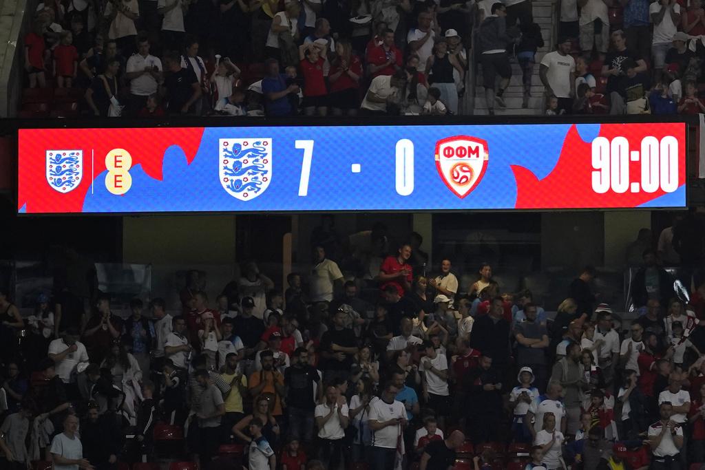 歐國外|沙卡國際賽首戴帽 英格蘭7:0血洗北馬其頓 (美聯社)