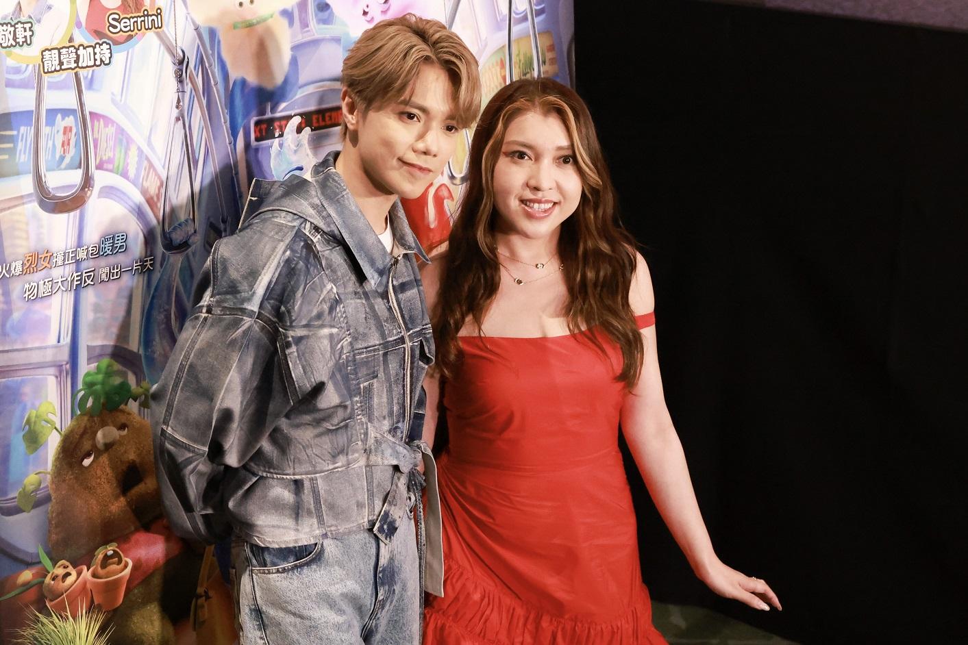 張敬軒與Serrini出席《元素大都會》粉絲見面會,接受傳媒訪問。