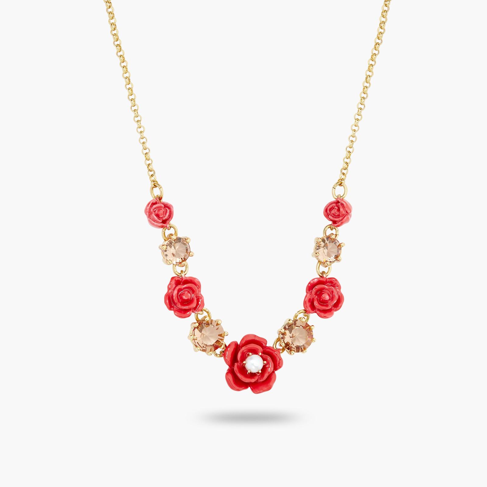 Antica Rosa系列ROSES, CULTURED PEARL AND STONE STATEMENT NECKLACE $1,940