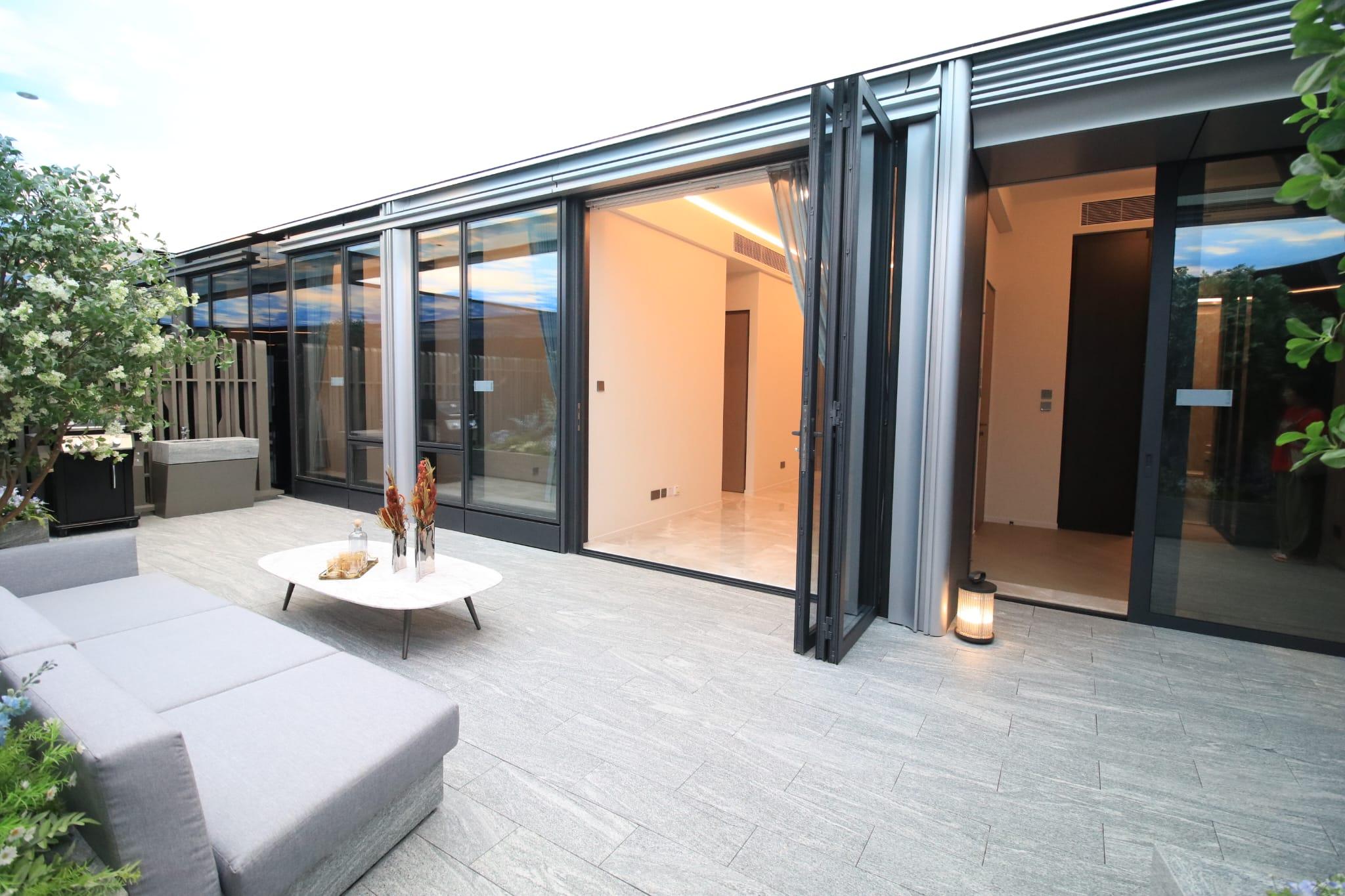 室外私人花園面積有457方呎。(林俊源攝)