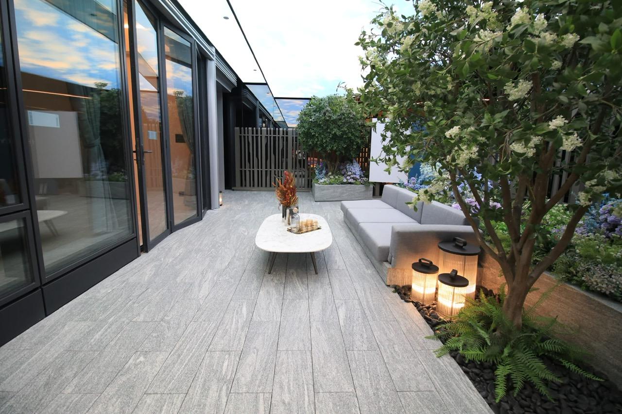 室外私人花園面積有457方呎。(林俊源攝)