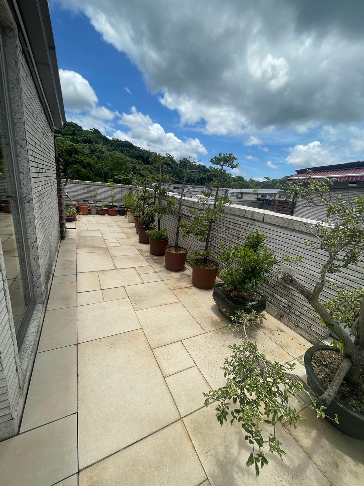 單位天台空間闊大,放有不少植物點綴。