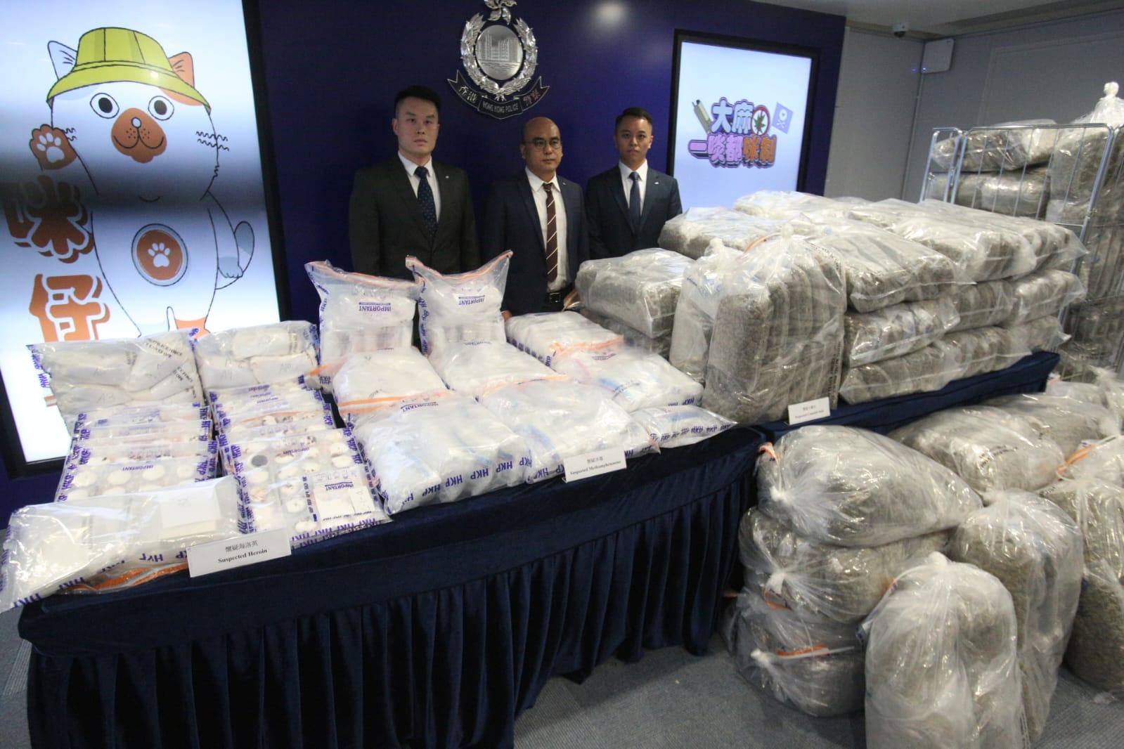 警方日破3宗販毒案 檢獲1.1億元毒品拘4人