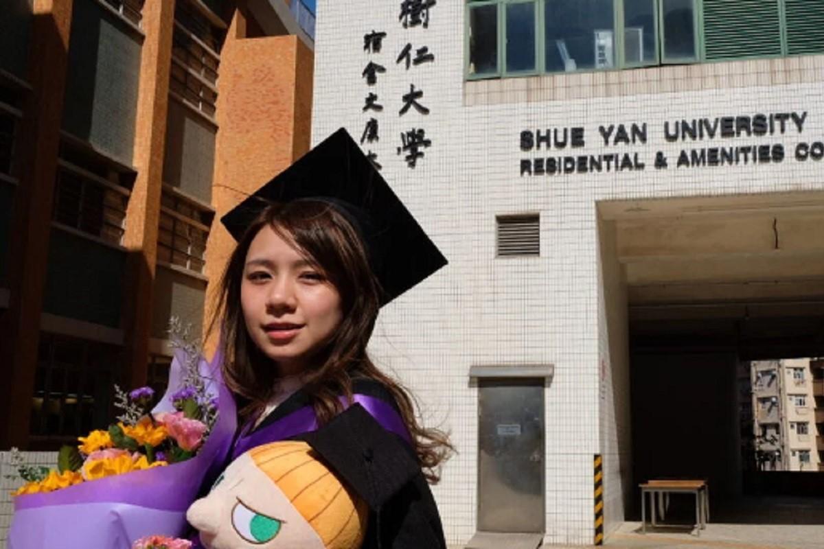 成人英文老師Sasha在香港樹仁大學畢業,其後確診罕見的淋巴瘤。(網站「GoGetFunding」圖片)