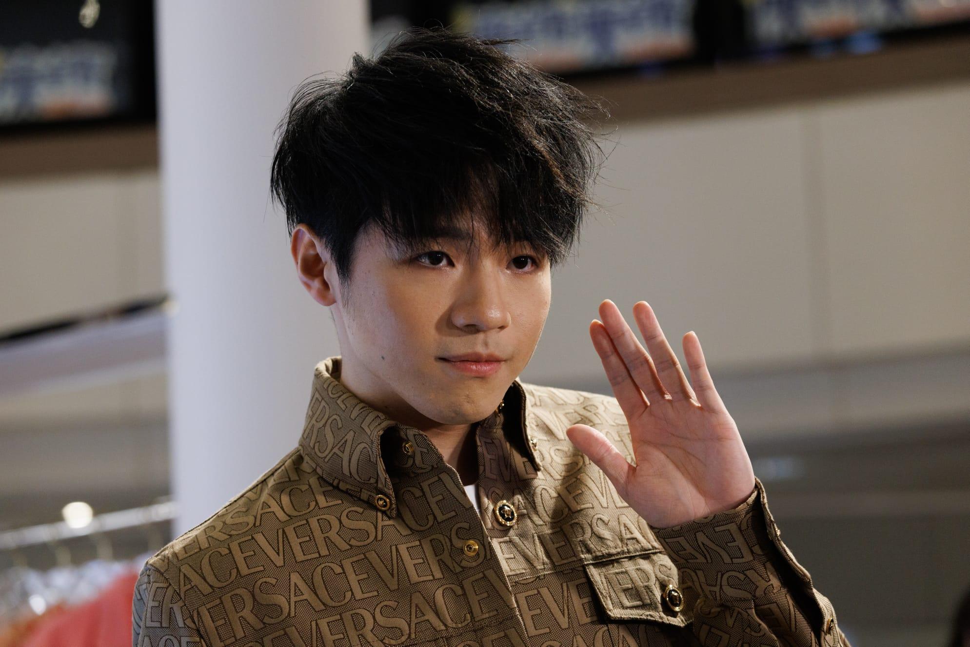 Ian再次化身「模特賢」出席時裝品牌活動。(蘇文傑攝)