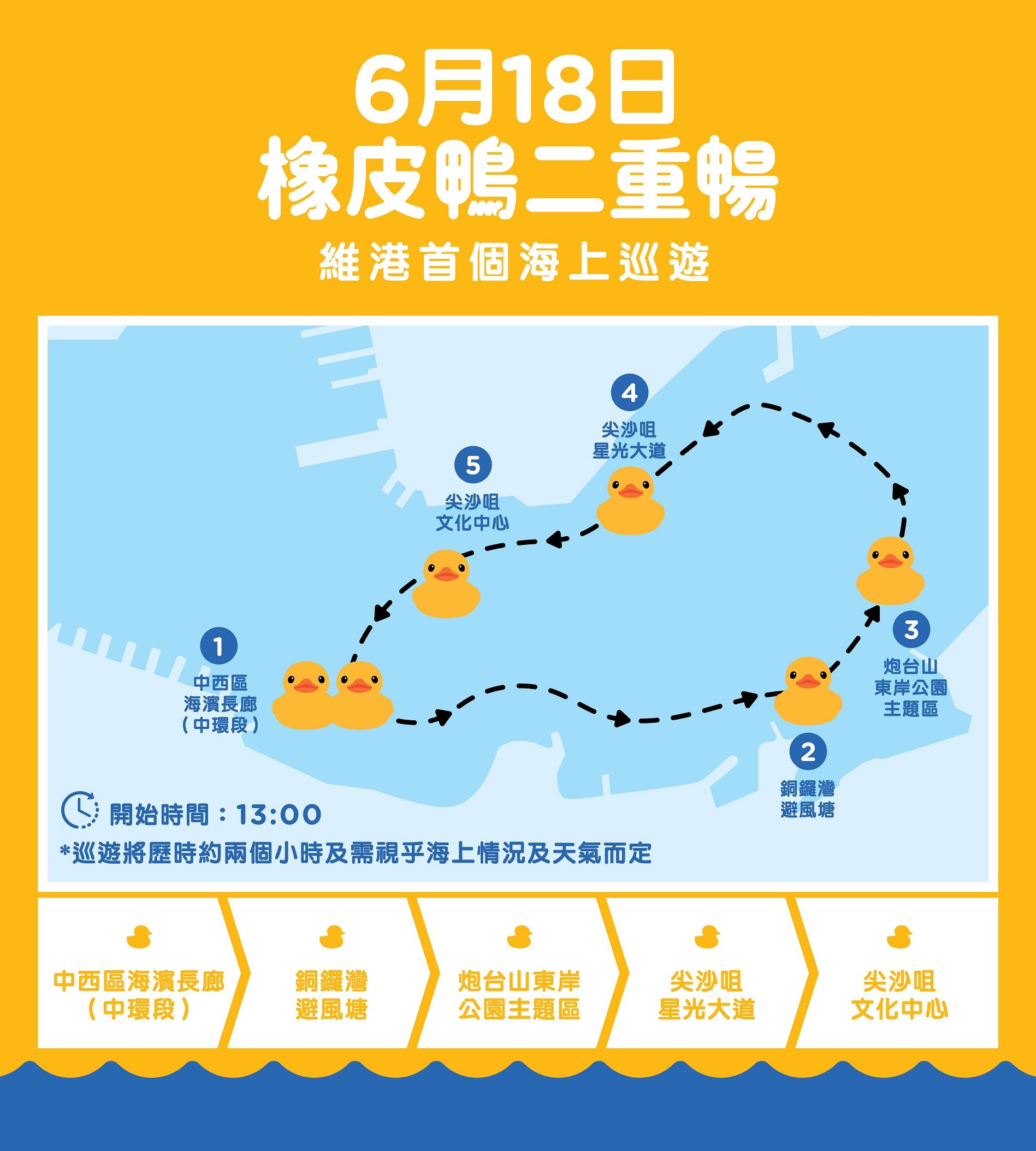 橡皮鴨海上出巡路線