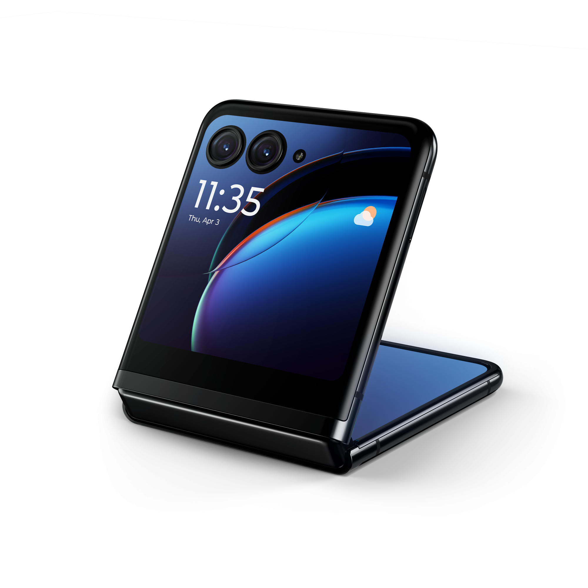 較上代更大面積3.6 吋pOLED外屏幕,支援144Hz更新率。