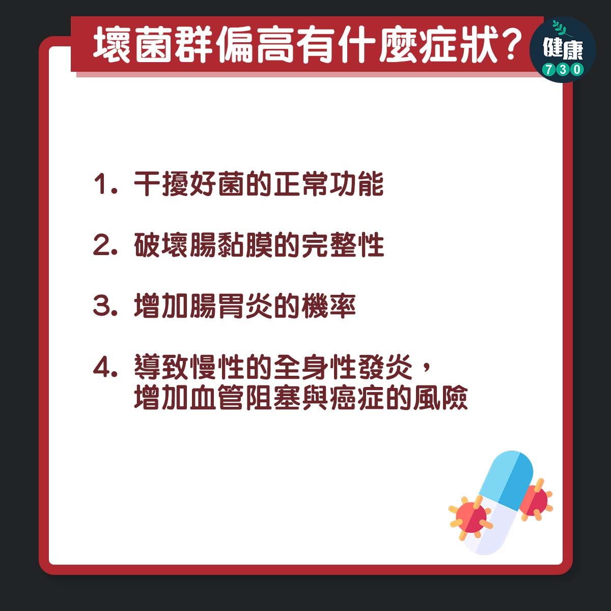 壞菌群偏高有什麼症狀