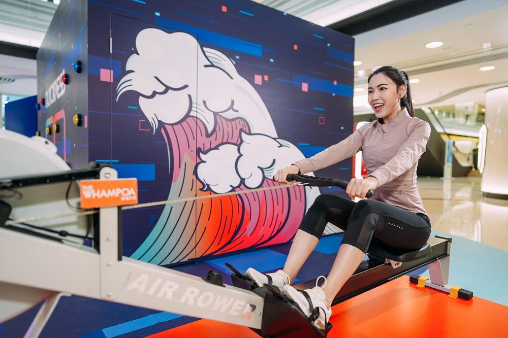 仲夏激流│講求運用全身肌群的划船遊戲,與單車衝衝衝同樣是帶氧運動,恍如在激流勇進,享受無限刺激。