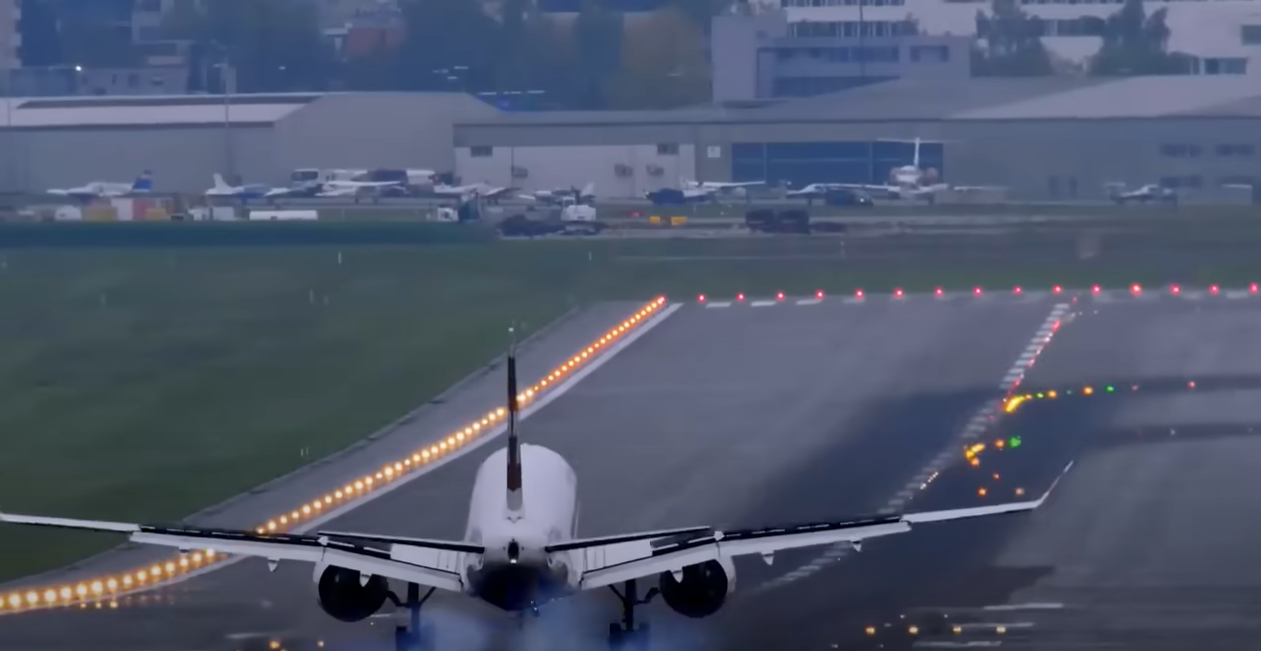 影片的飛機被指是瑞士。(影片截圖)