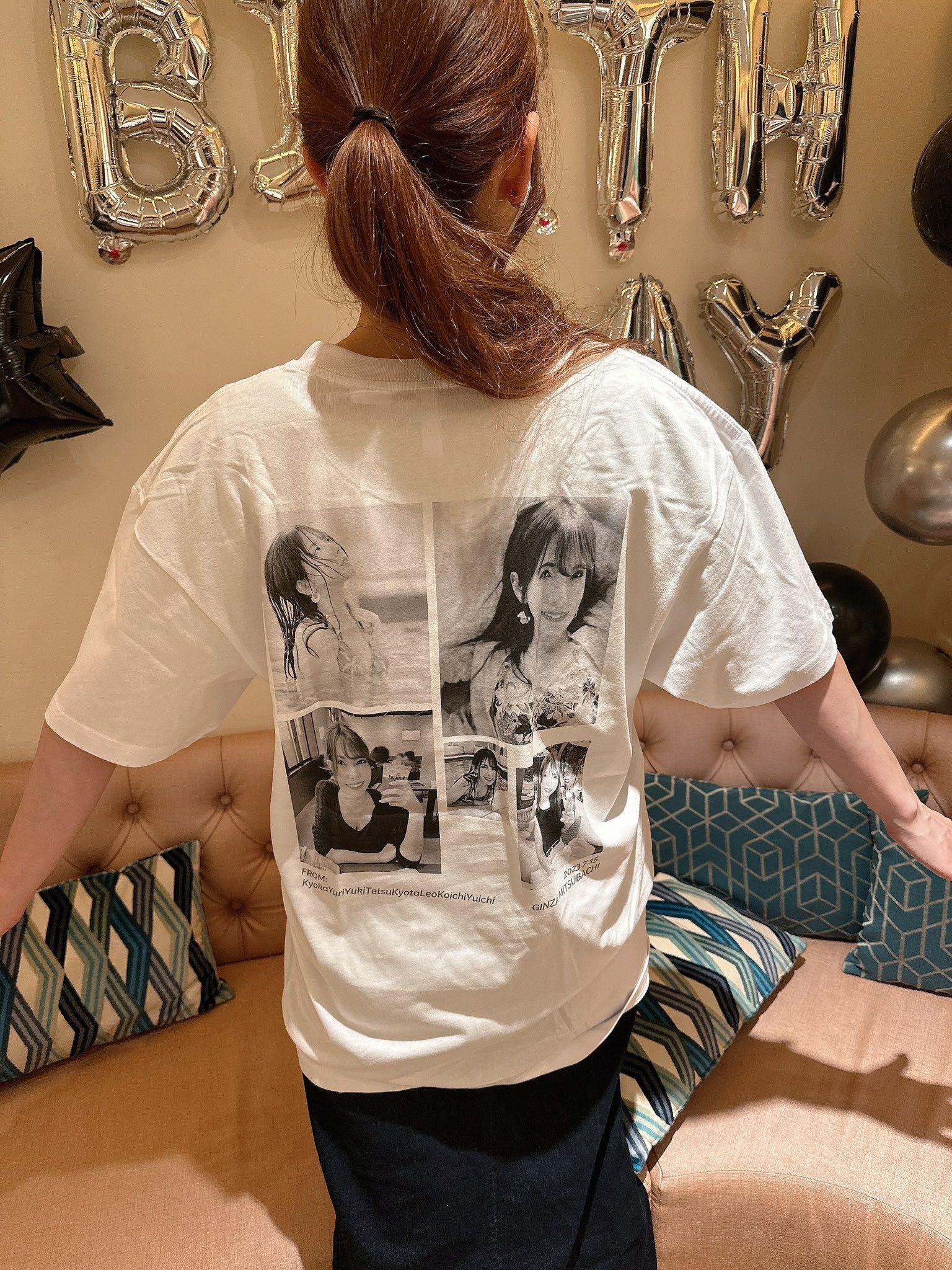 波多野結衣獲好友送上肖像T恤。