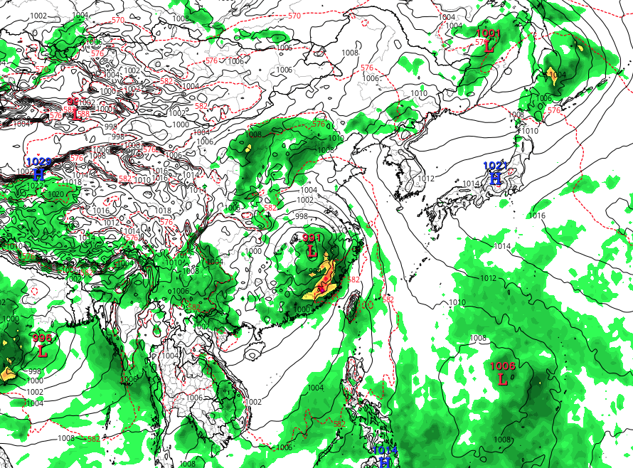歐洲中期天氣預報中心ECMWF預計杜蘇芮下周五位置。(網上截圖)