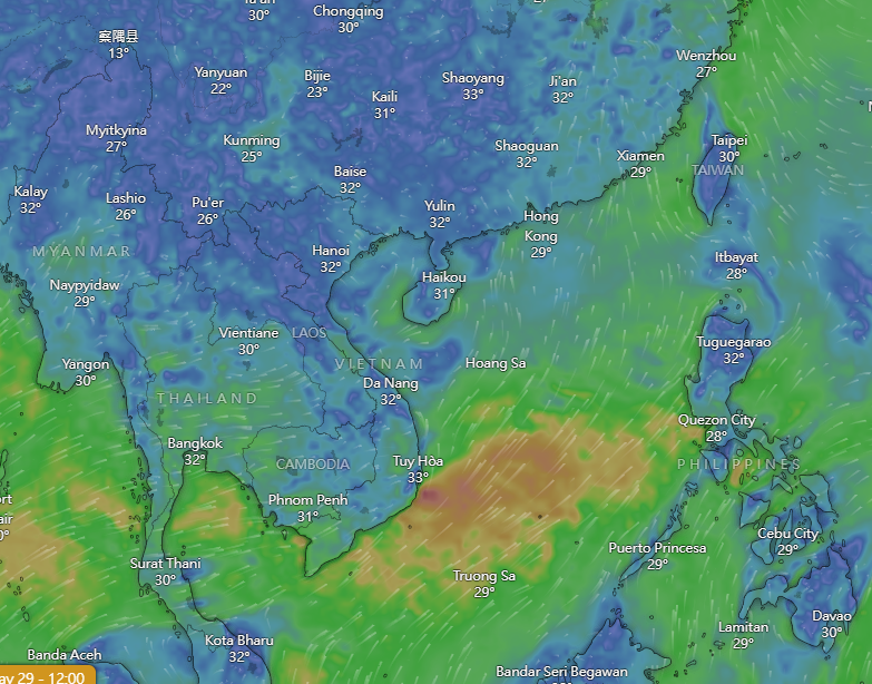 颱風杜蘇芮|Windy預計周六已吹散。(Windy截圖)