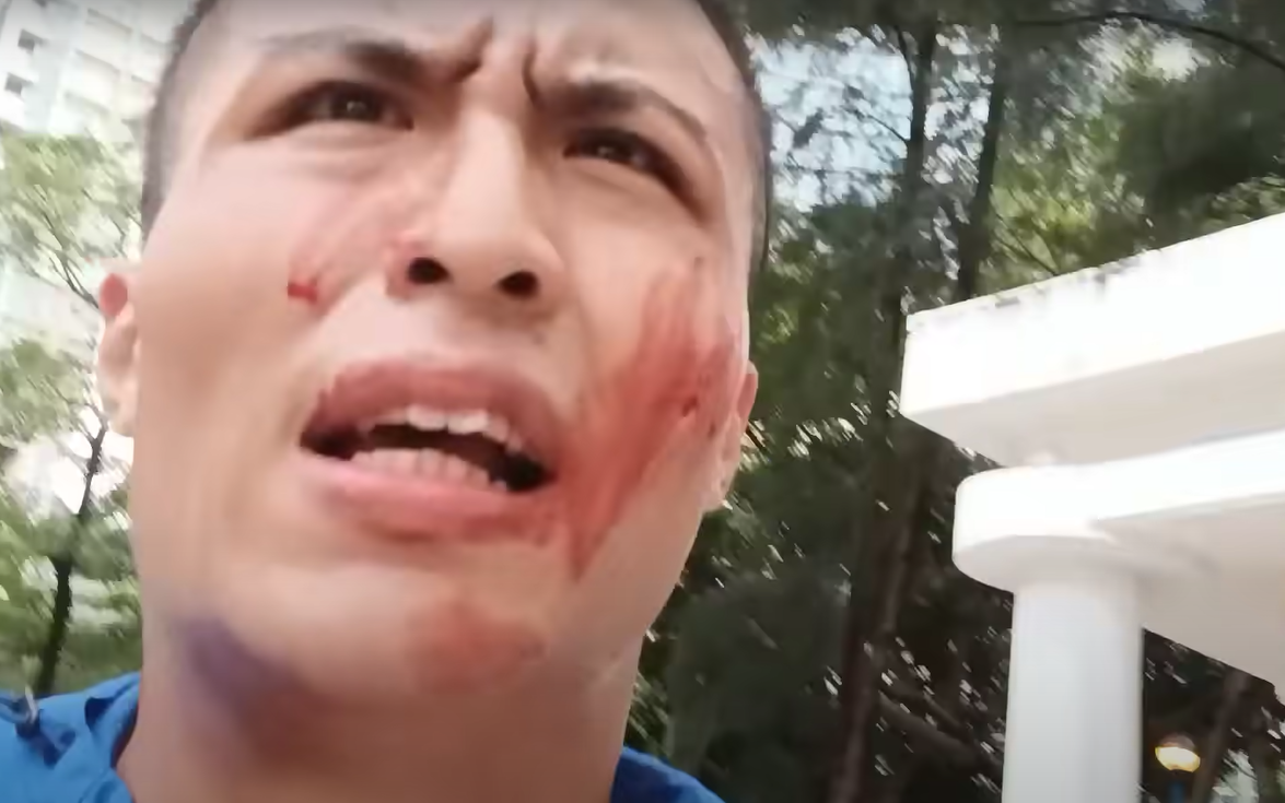 劉馬車在Youtube拍片向香港人道歉,及後自首。(youtube截圖)