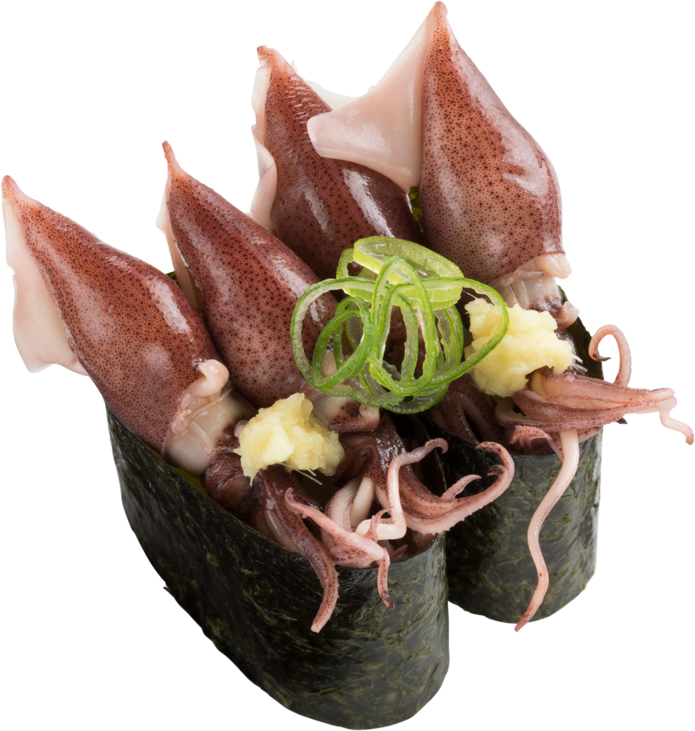 釜揚螢光魷魚軍艦 $17