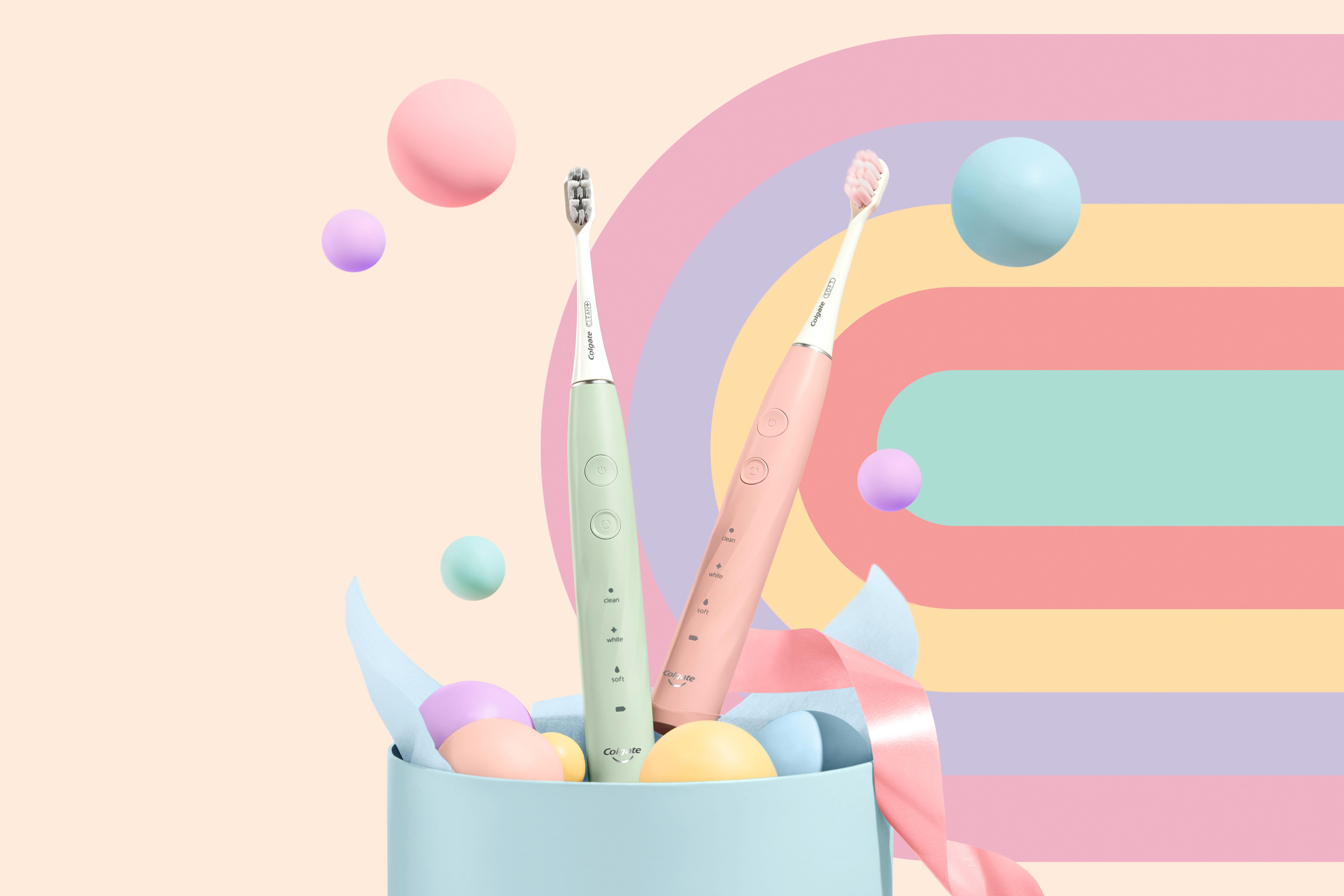 高露潔PULSE聲波震動牙刷 潔淨同時美白/教主命定粉紅色送限定Anson Lo相冊