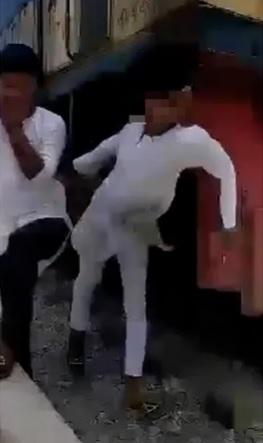 Mahbub與友人在路軌旁拍TikTok片,慘遭列車撞飛。(互聯網)