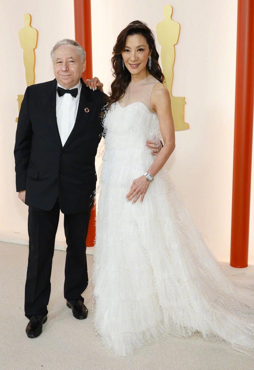 楊紫瓊與77歲前法拉利總裁Jean Todt相戀多年後結婚。