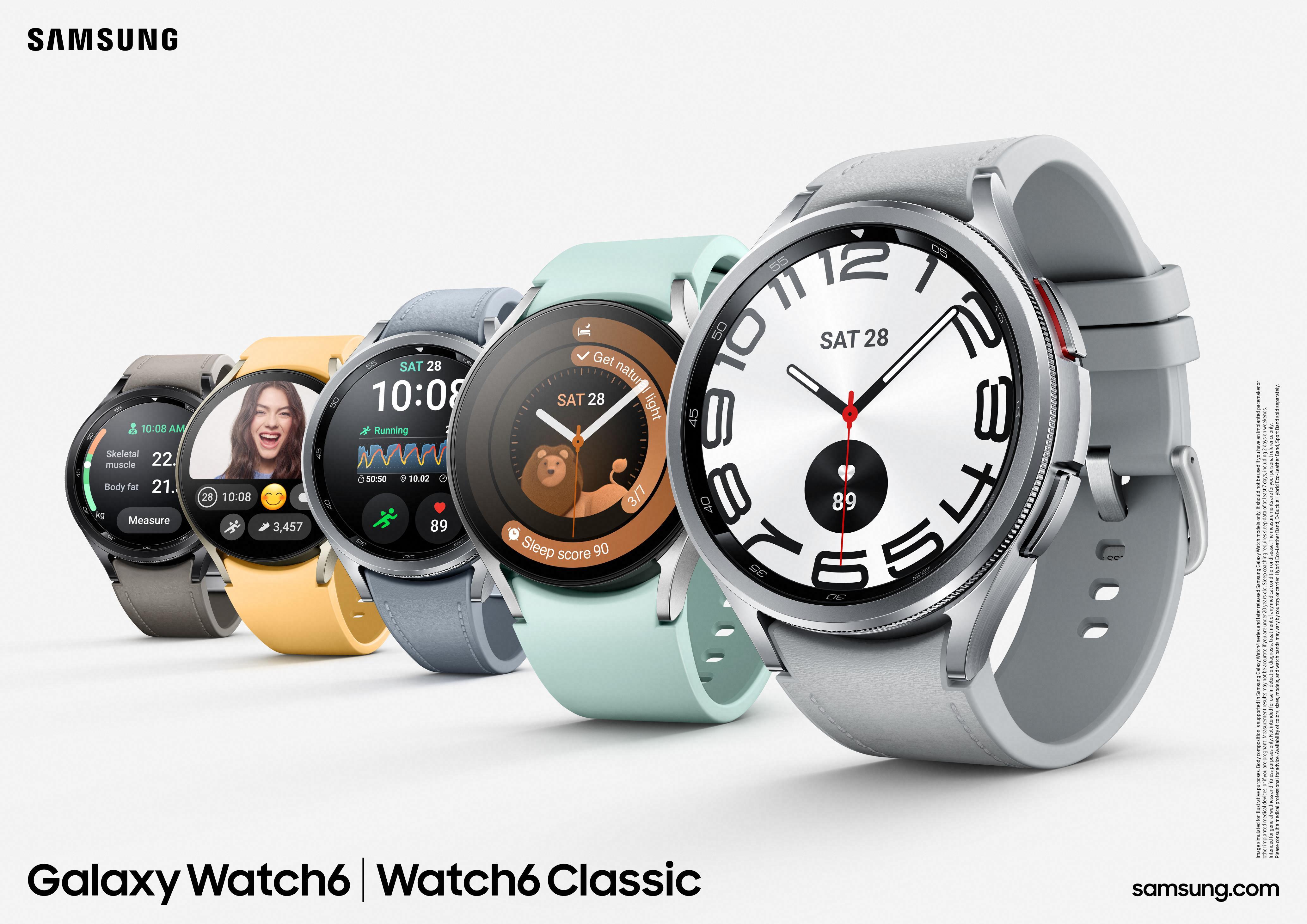 Galaxy Watch6與Watch6 Classic。