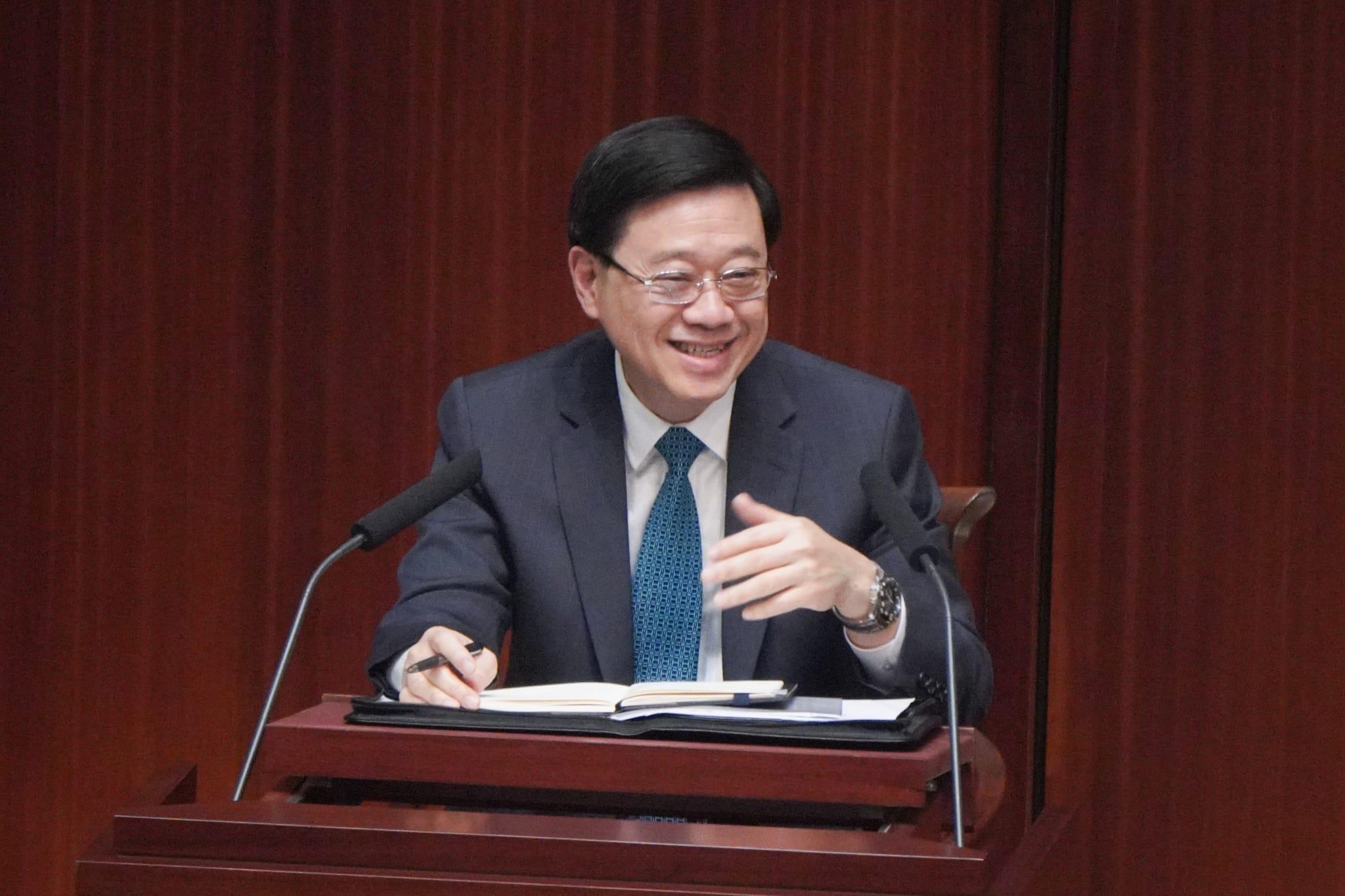 特首李家超出席任內第二次立法會互動交流答問會。(李睿哲攝)