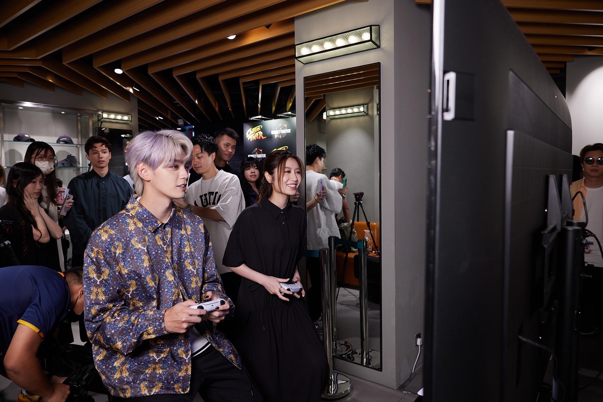 P1X3L成員歐鎮灝(George Au)及試當真成員陳苡臻(Jessica Chan)當日在場打《街頭霸王6》。